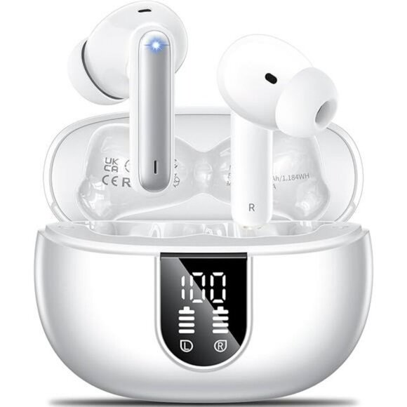 Bluetooth 5.3 Wireless Earbuds Noise Cancelling Mic LED Sport Headphones - Picture 7 of 7